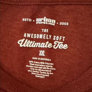 Urban Pipeline Maroon Ultimate Tee XXL